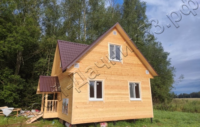 3 Каркасно-щитовой дом Д-59, 6x6м, 69.8 М², Московская область, Шаховской район, деревня Рябинки (12)